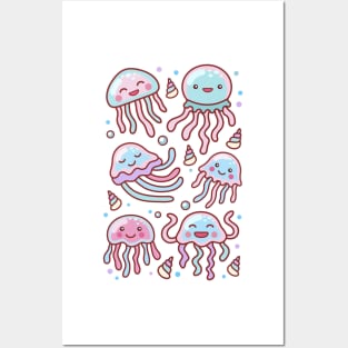 Cotton Candy Jellyfishes #2 Posters and Art